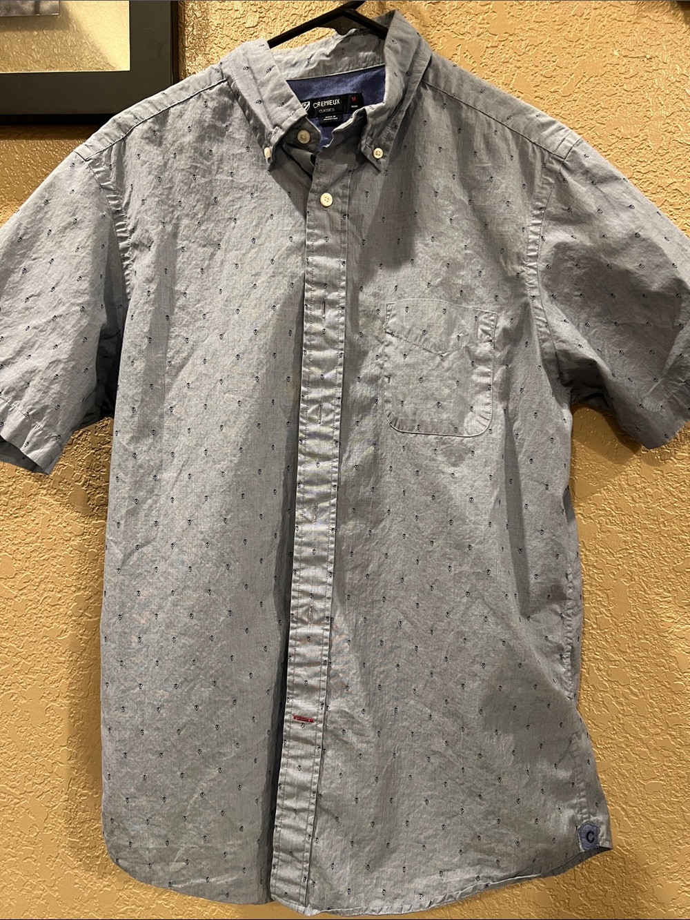 Light Blue Short-Sleeve Button-Down Shirt